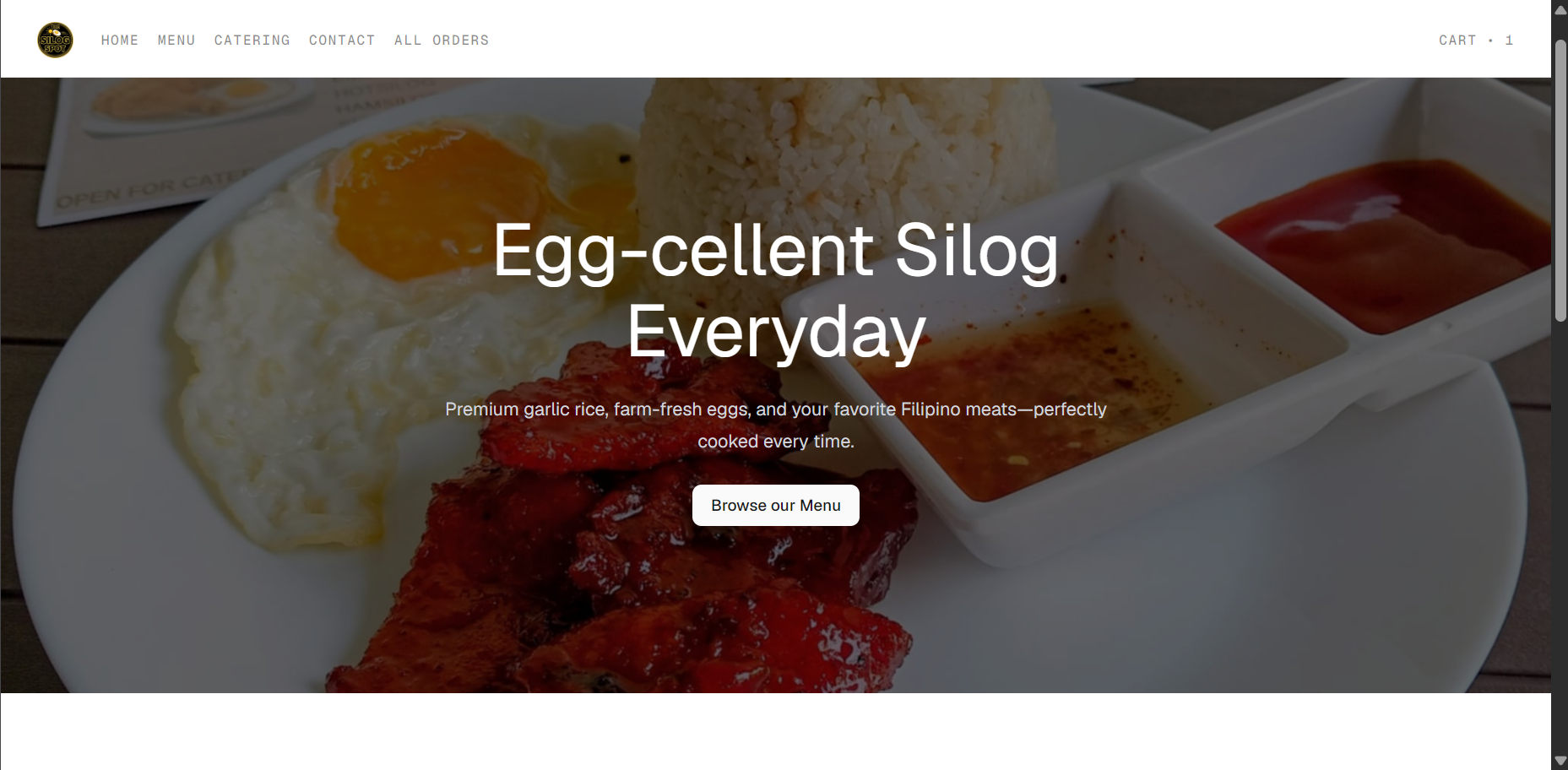 The Silog Spot food ordering system placeholder preview